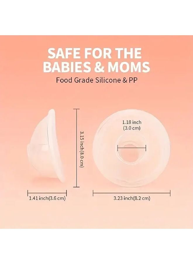 White Breast Milk Collector 2pcs Leakproof Portable Manual Expression System for Nursing Moms - Image 3